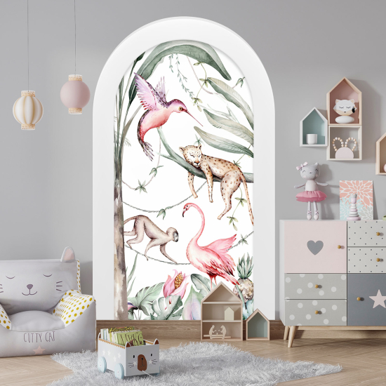 Vinilo Adhesivo Decorativo trampantojo 3D para niños - Infantil - Animales de la jungla