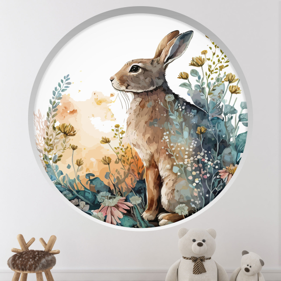 Vinilo Adhesivo Decorativo trampantojo 3D para niños - Infantil - Conejo