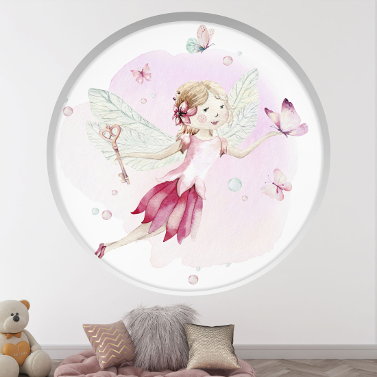 Vinilo Adhesivo Decorativo trampantojo 3D para niños - Infantil - Hada