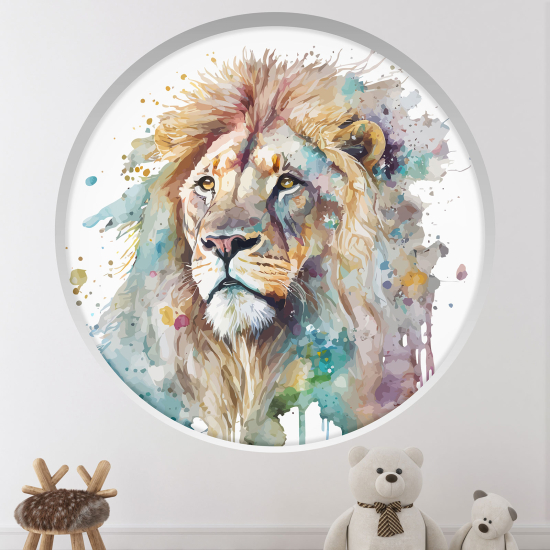 Vinilo Adhesivo Decorativo trampantojo 3D para niños - Infantil - León