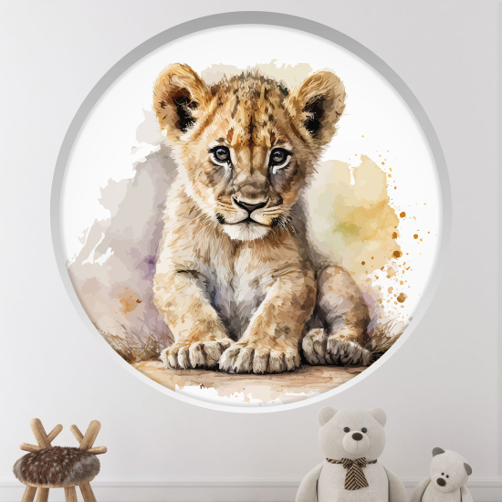 Vinilo Adhesivo Decorativo trampantojo 3D para niños - Infantil - Tigre
