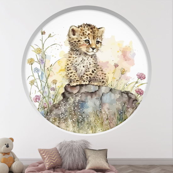 Vinilo Adhesivo Decorativo trampantojo 3D para niños - Infantil - Tigre