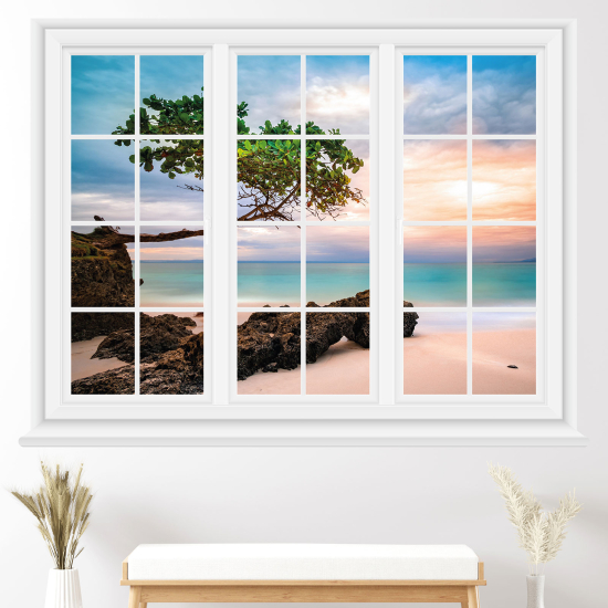 Vinilo Adhesivo Decorativo trampantojo 3D - Playa