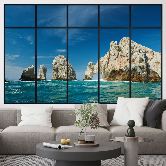 Vinilo Adhesivo Decorativo trampantojo 3D - Vista al Mar
