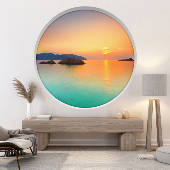Vinilo Adhesivo Decorativo trampantojo 3D - Vista al mar