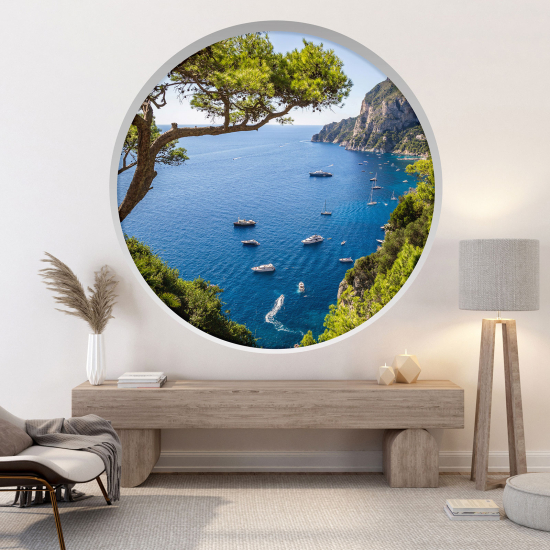 Vinilo Adhesivo Decorativo trampantojo 3D - Vista al mar