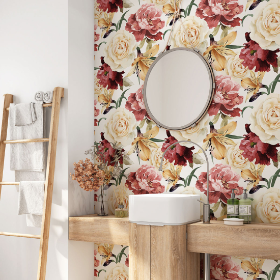 Vinilo Adhesivo para baño - Flores