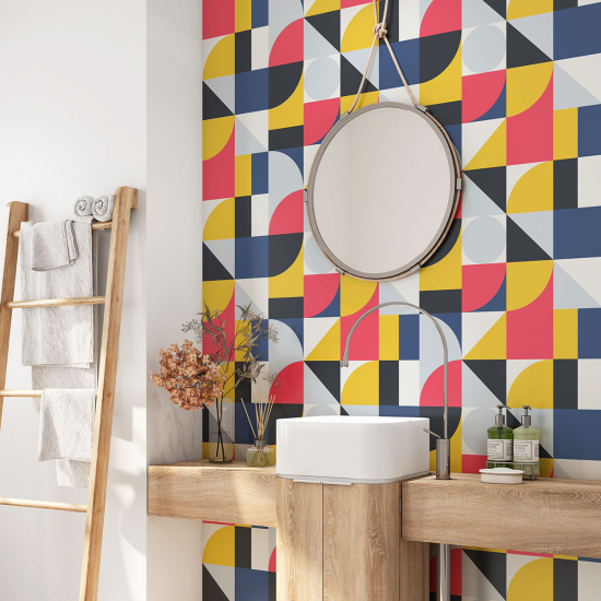 Vinilo Adhesivo para baño - Motivo geométrico