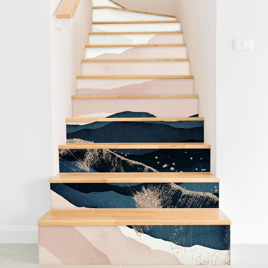Vinilo Adhesivo para escaleras - Montañas Boho