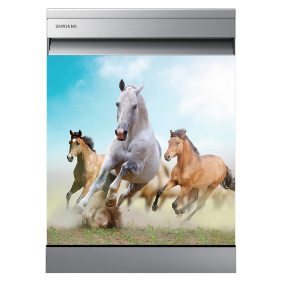 Vinilo Adhesivo para lavavajillas - Caballos