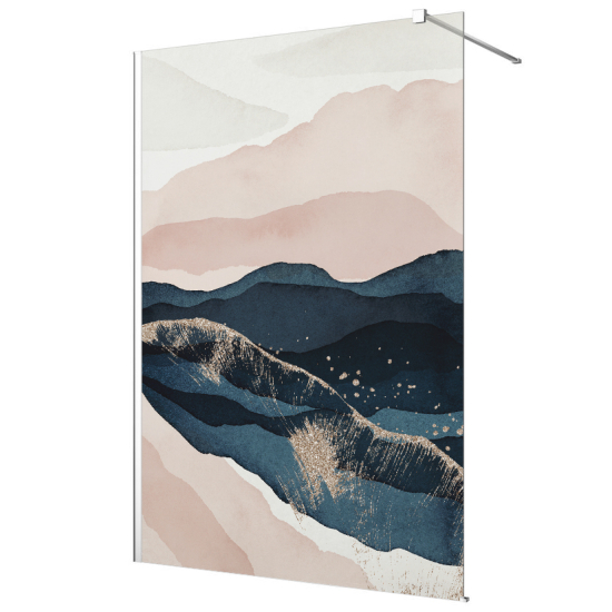 Vinilo Adhesivo para mampara de ducha esmerilado - Abstracto