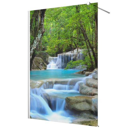 Vinilo Adhesivo para mampara de ducha esmerilado - Cascadas