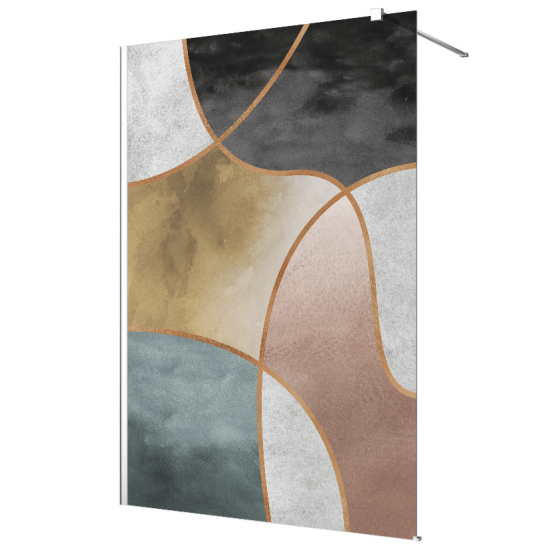 Vinilo Adhesivo para mampara de ducha esmerilado - Motivo Geométrico