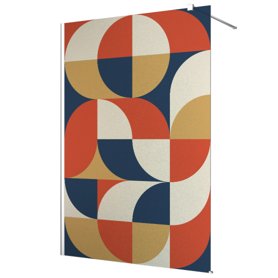 Vinilo Adhesivo para mampara de ducha esmerilado - Motivo Geométrico