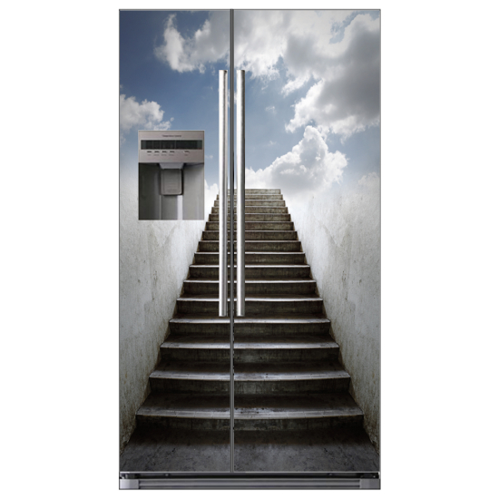 Vinilo Adhesivo para nevera americana - Escalera hacia el cielo