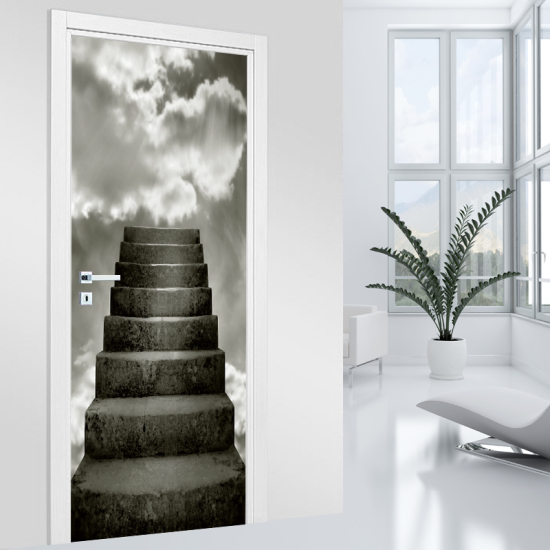 Vinilo Adhesivo para puerta - Escaleras