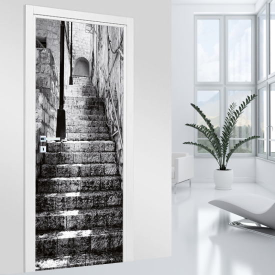 Vinilo Adhesivo para puerta - Escaleras