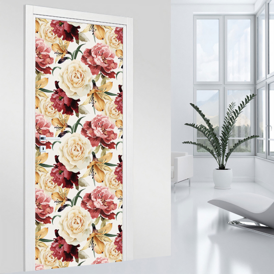 Vinilo Adhesivo para puerta - Flores