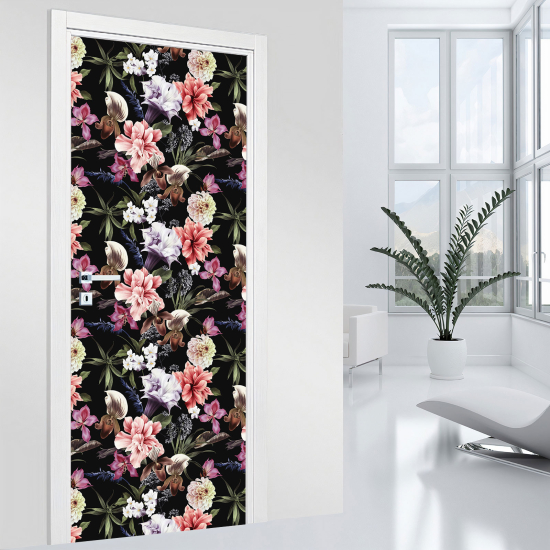 Vinilo Adhesivo para puerta - Flores