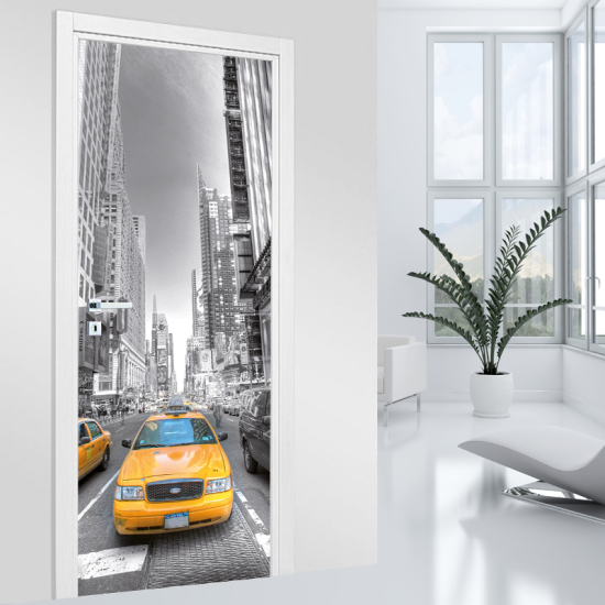 Vinilo Adhesivo para puerta - Taxi NY