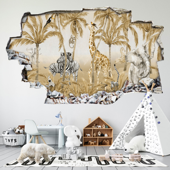 Vinilo Adhesivo trampantojo 3D - Animales