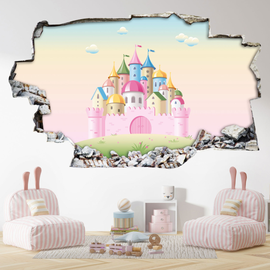 Vinilo Adhesivo trampantojo 3D - Castillo