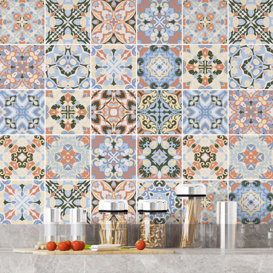 Vinilo Adhesivos decorativos para azulejos - Baldosas de cemento
