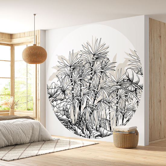Papel pintado redondo - Selva Tropical