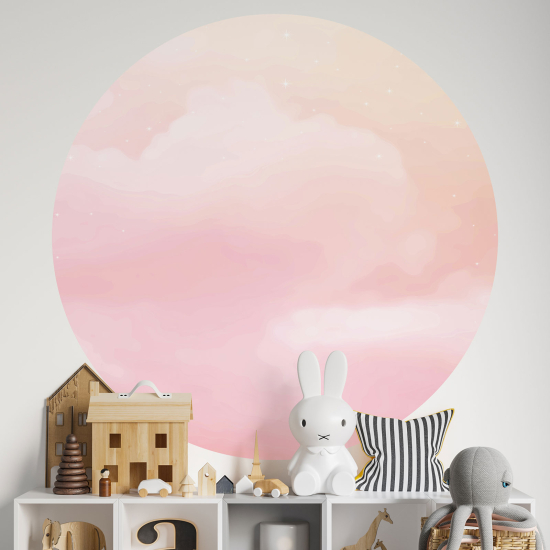 Vinilo Adhesivo Decorativo Redondo - Cielo