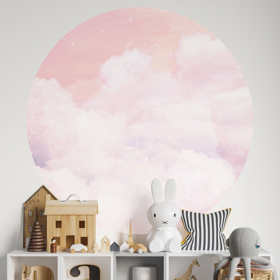 Vinilo Adhesivo Decorativo Redondo para niños - Infantiles - Cielo
