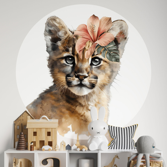 Vinilo Adhesivo Decorativo Redondo para niños - Infantiles - Pequeña Pantera