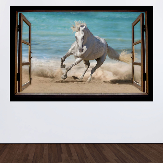 Vinilo Adhesivo Decorativo trampantojo 3D - Caballo