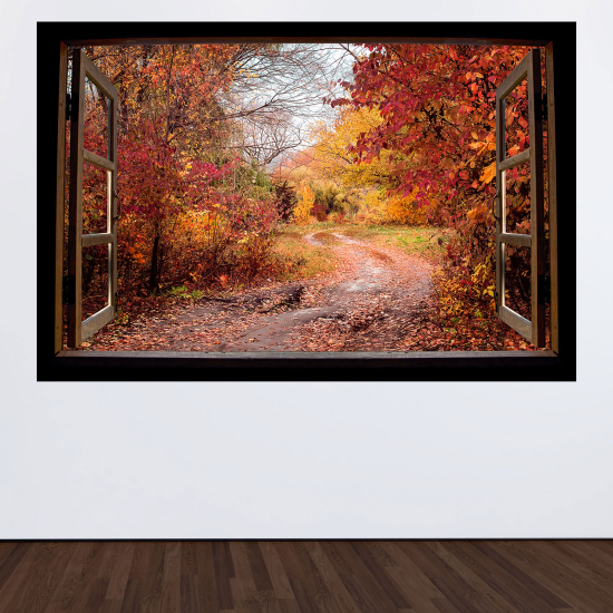 Vinilo Adhesivo Decorativo trampantojo 3D - Camino bosque