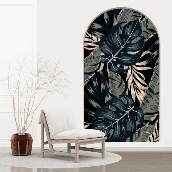 Vinilo Adhesivo Decorativo trampantojo 3D - Hojas tropicales