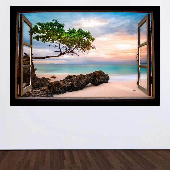 Vinilo Adhesivo Decorativo trampantojo 3D - Playa