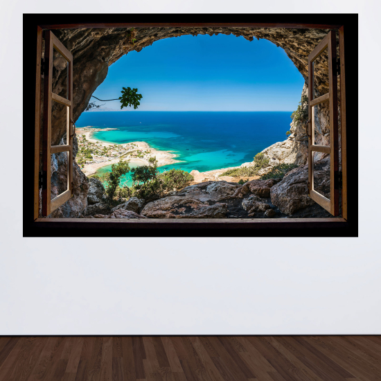 Vinilo Adhesivo Decorativo trampantojo 3D - Vista al mar