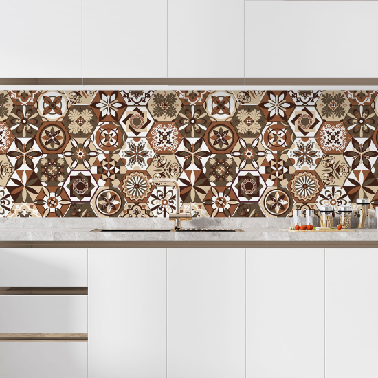 Vinilo Adhesivo Salpicadero Cocina - Efecto baldosas hidráulicas